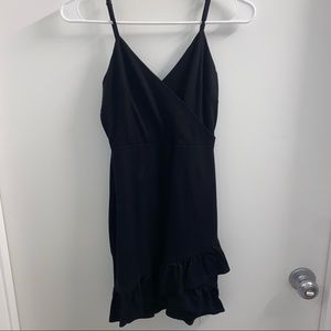Lulu’s Ruffle Hem Black Dress - perfect little black dress!